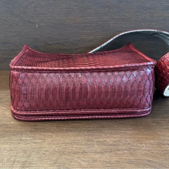 J. Markell Small Asher Crossbody Garnet - Natural Python - Picture 6 of 10